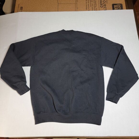 Gildan Crew Neck LS Sweatshirt Jingle Bell "Rock" Black - Size Medium - Picture 3 of 4